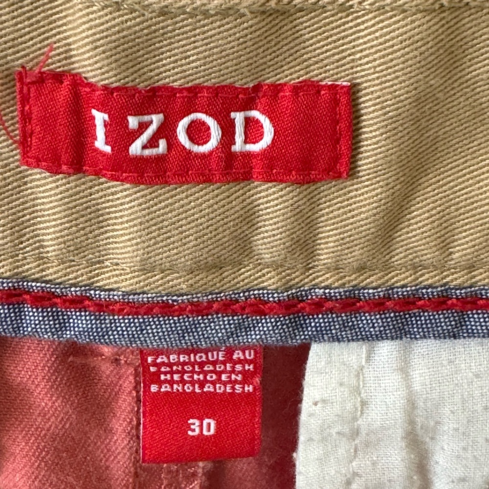Chino Classic Lobster Shorts Size 30 Nautical Preppy Seashore 9” Inseam Izod - Picture 12 of 15